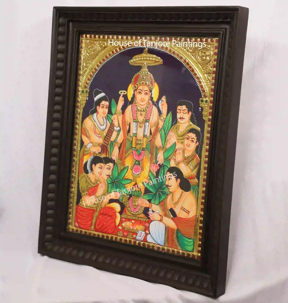 Satyanarayana Swamy Tanjore Painting