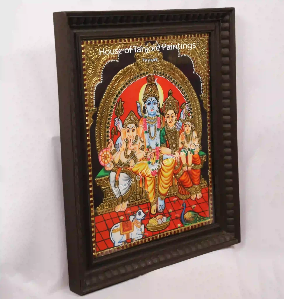 Shiva Parivar Tanjore Painting