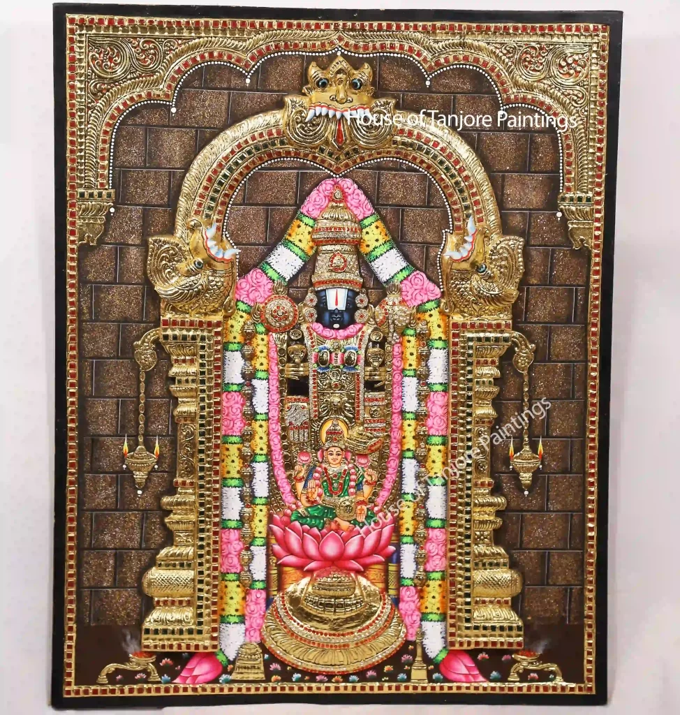 Balaji Semi Embossed Tanjore Painting