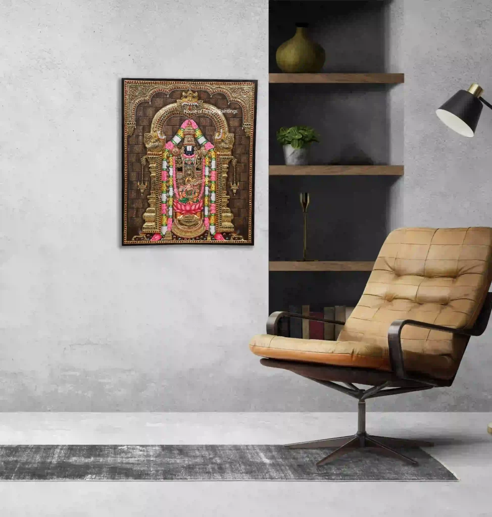 Balaji Semi Embossed Tanjore Painting