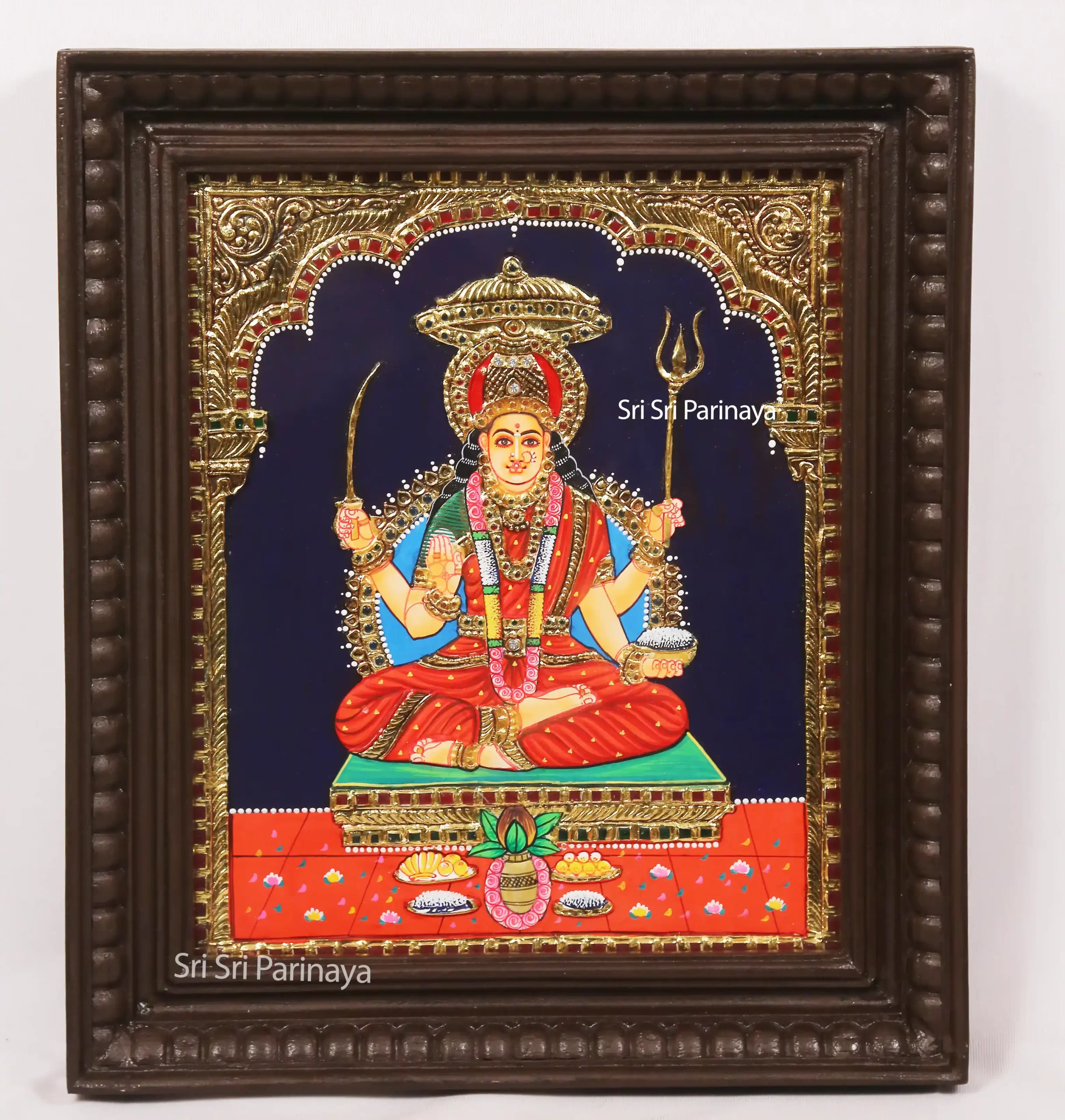 Santhoshi Matha Tanjore painting