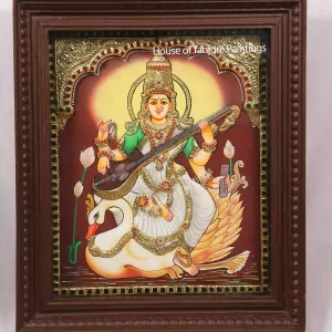 Saraswathi Devi Tanjore Painting