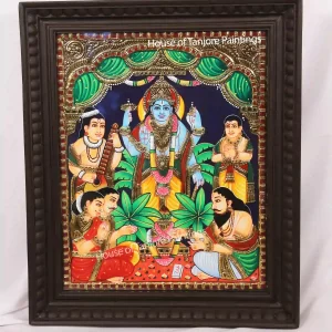 Satyanarayana Swamy Tanjore Painting