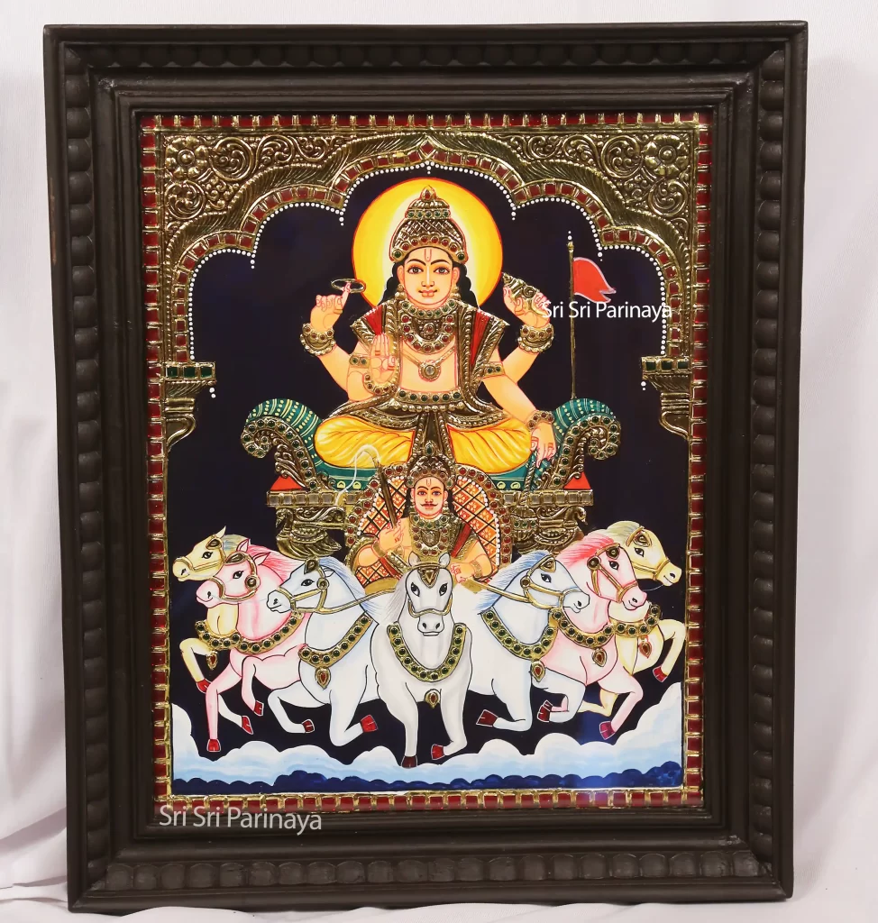 Surya Bhagwan Tanjore Painting - Tanjore Paintings in Hyderabad