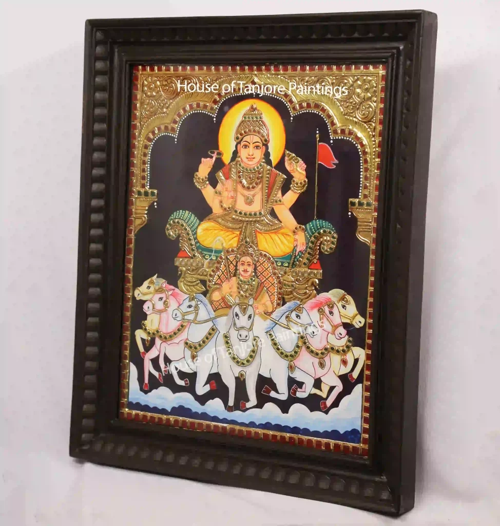 Surya Bhagwan Tanjore Painting