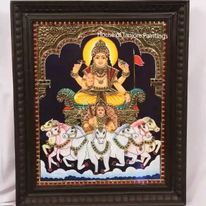 Surya Bhagwan Tanjore Painting